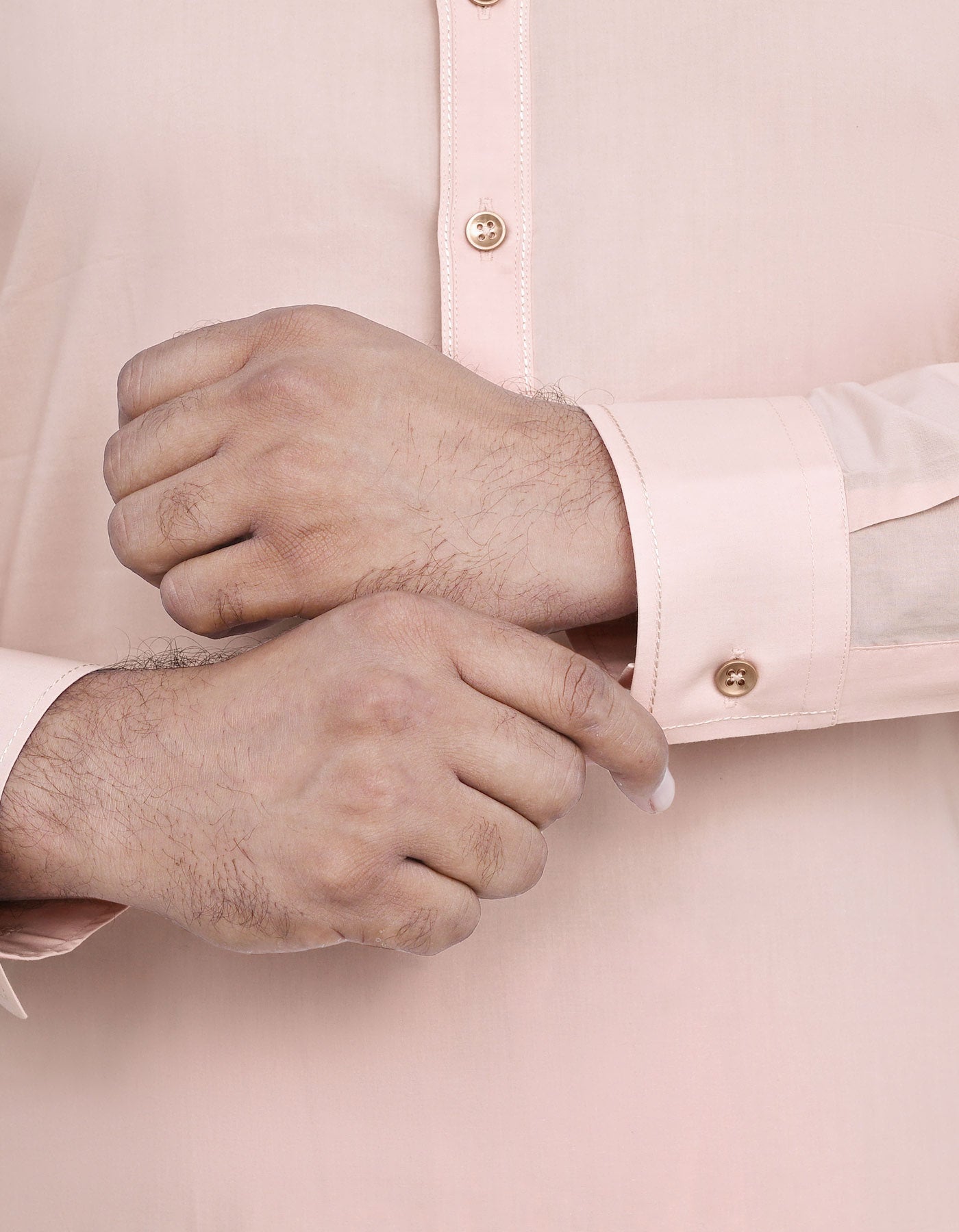 Beige Plain Kameez Shalwar KS2521-1R-M