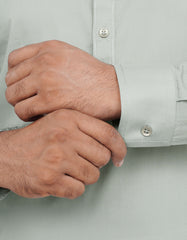 L Grey Plain Kameez Shalwar KS2522-1R-M