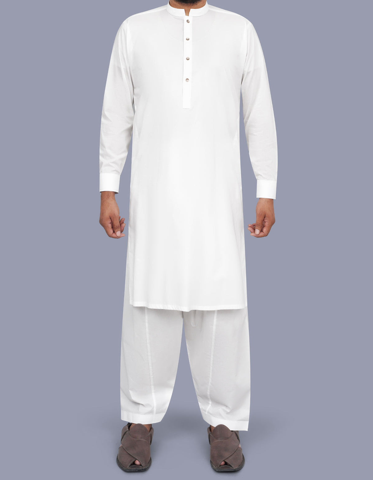White Plain Kameez Shalwar KS2523-1S-XS