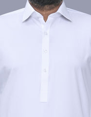 Off White Plain Kameez Shalwar KS2526R-S