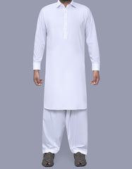Off White Plain Kameez Shalwar KS2526S-XS
