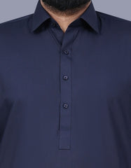 Navy Plain Kameez Shalwar KS2528R-S