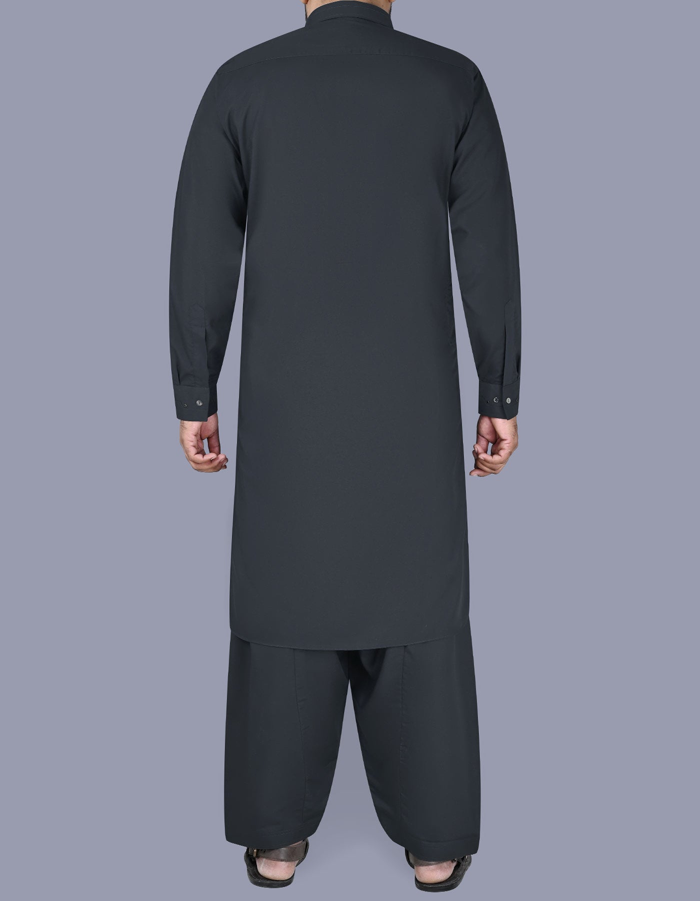 Grey Plain Kameez Shalwar KS2532R-L