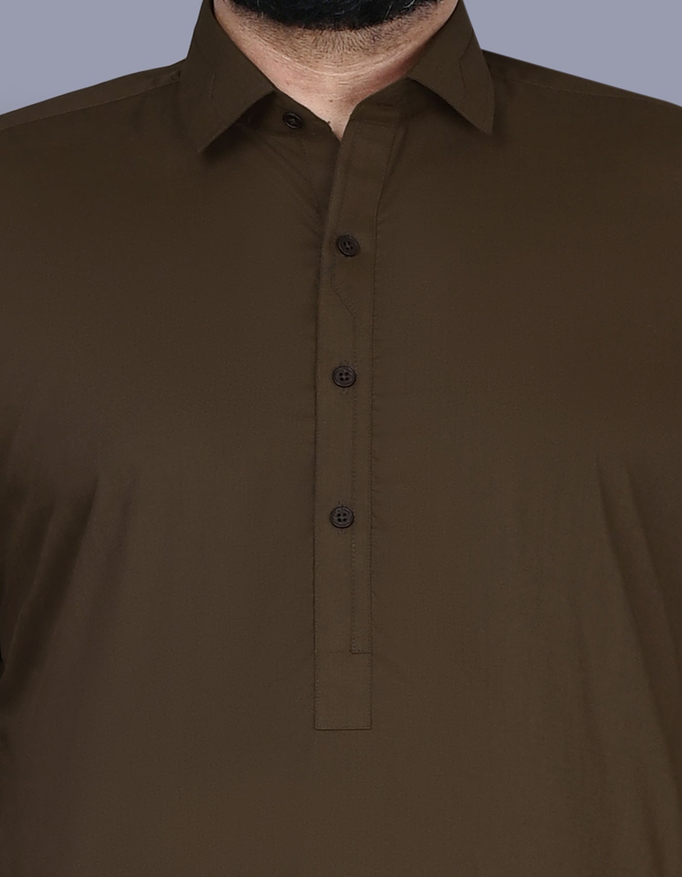Brown Plain Kameez Shalwar KS2533R-S