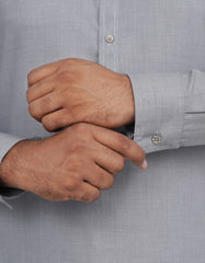 L Grey Texture Kameez Shalwar KS2541S-M