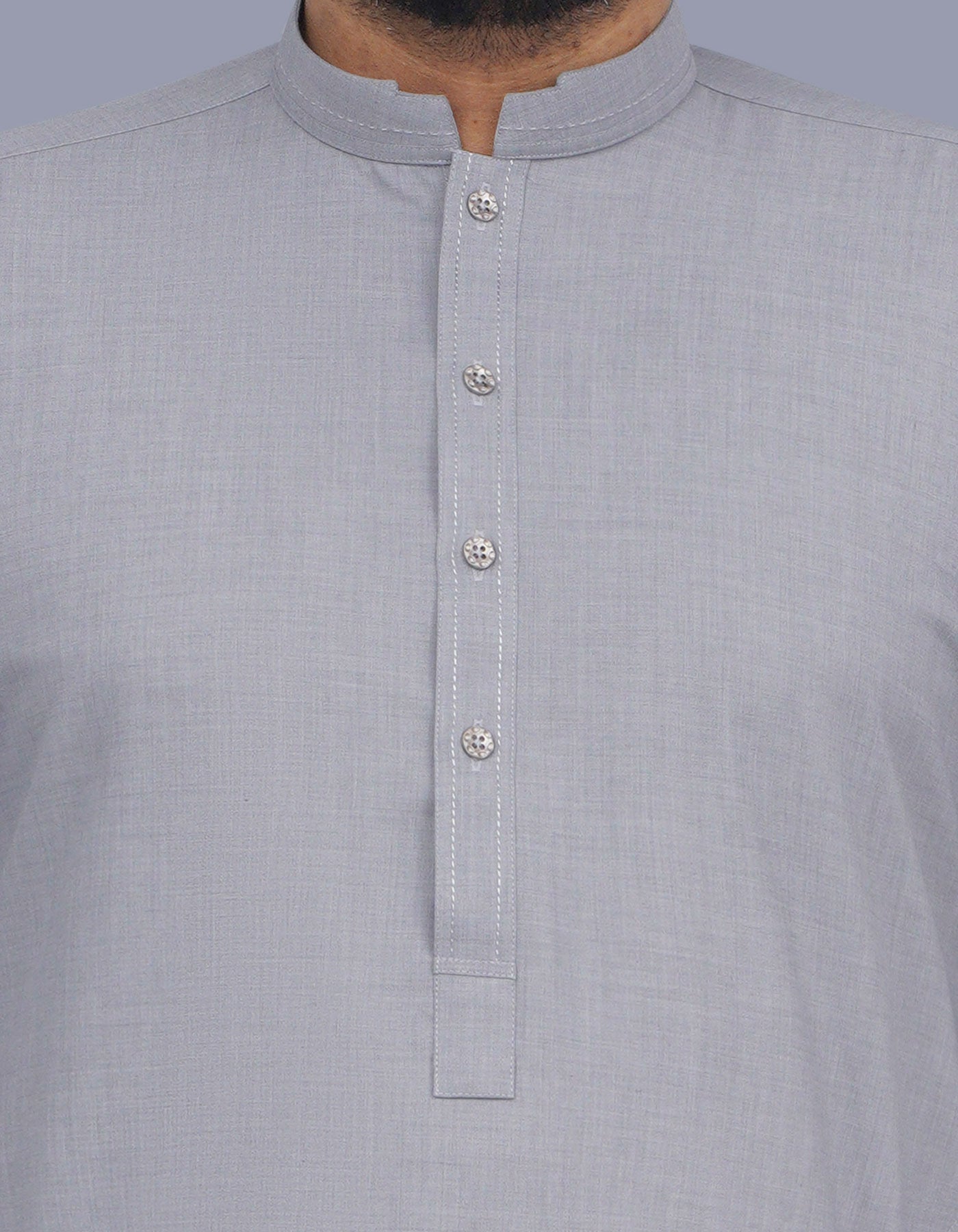 L Grey Texture Kameez Shalwar KS2541S-S