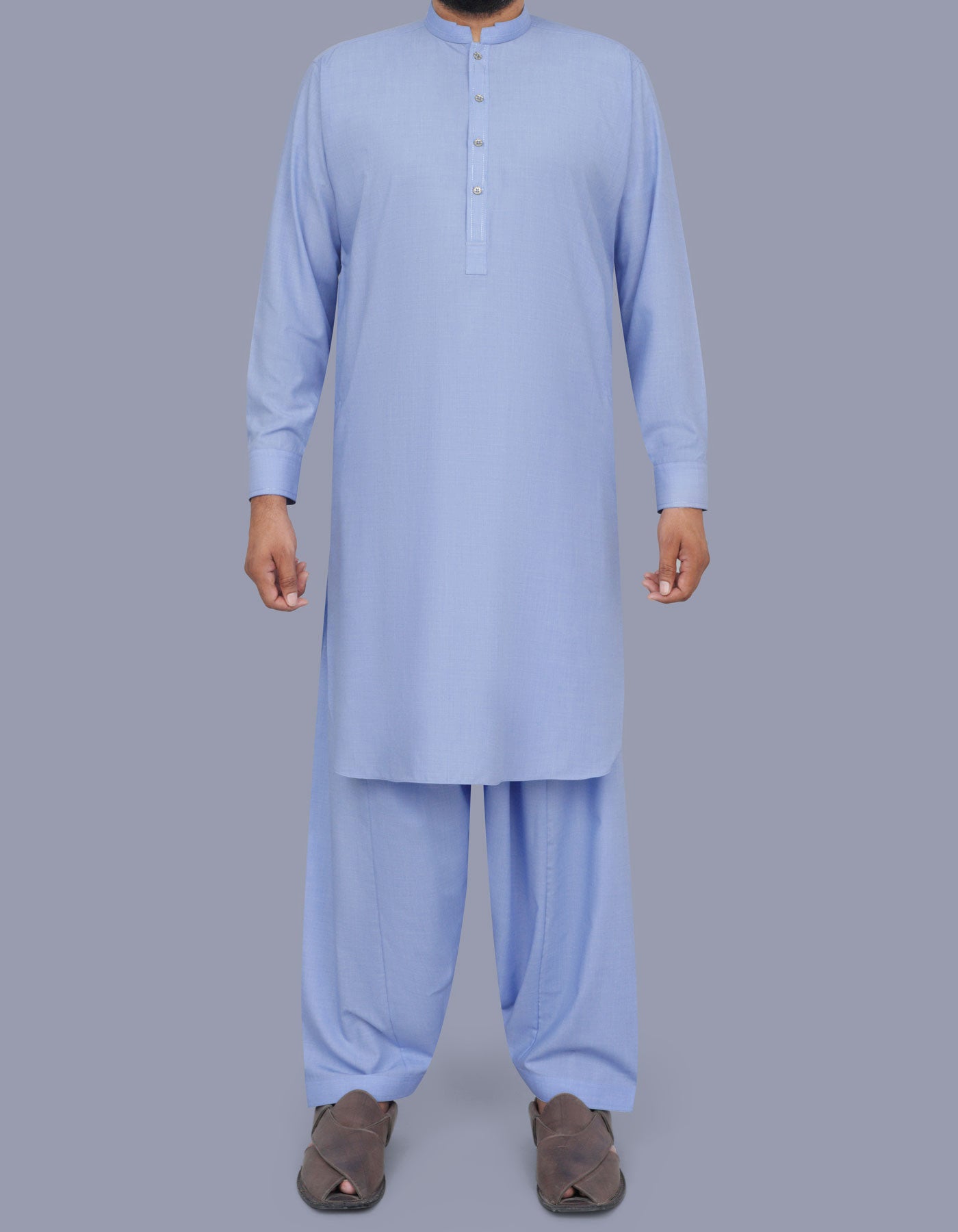 Sky Texture Kameez Shalwar KS2542R-XS