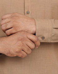 Khaki Texture Kameez Shalwar KS2545R-M