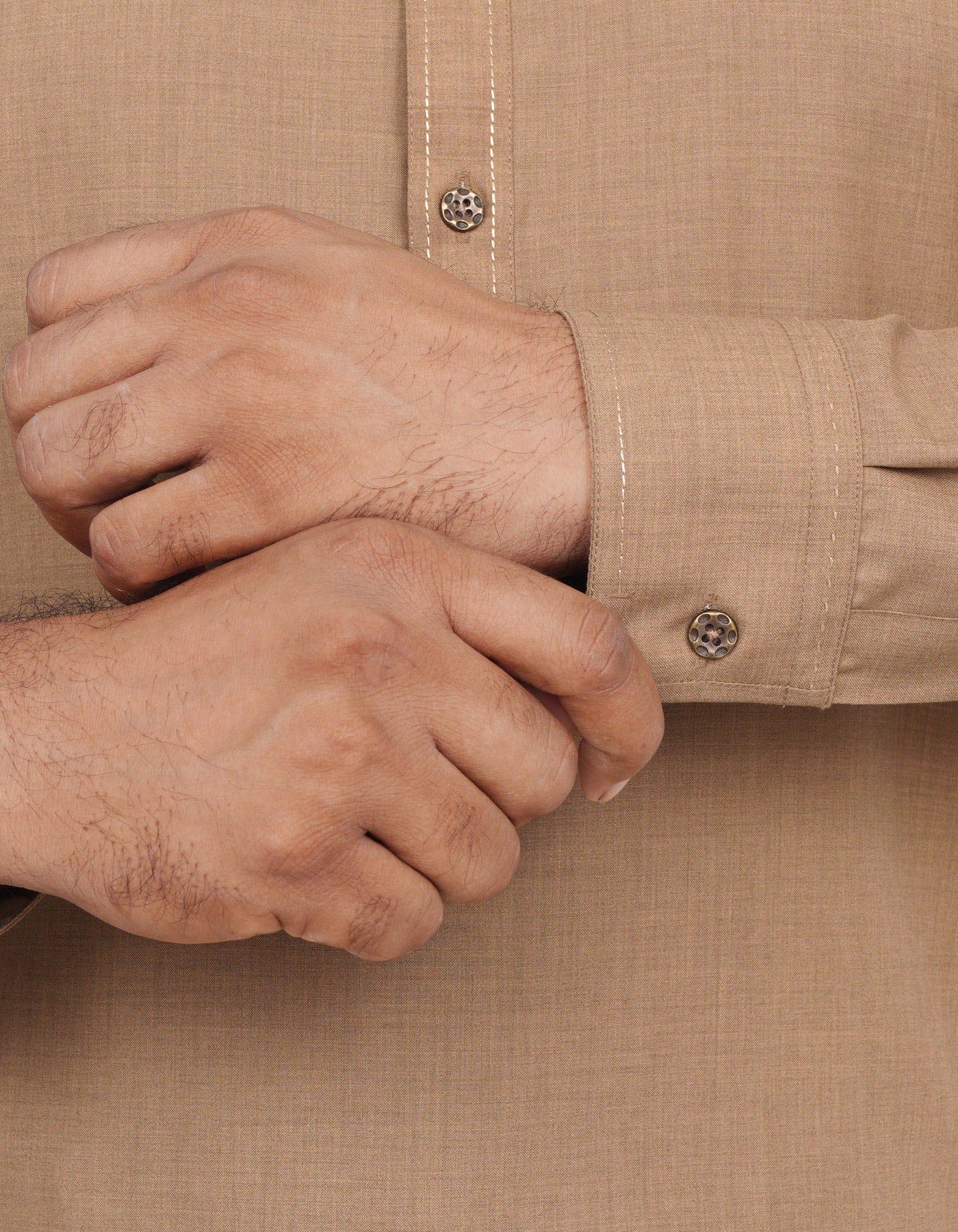 Khaki Texture Kameez Shalwar KS2545S-M