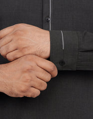 Black Texture Kameez Shalwar KS2547S-M