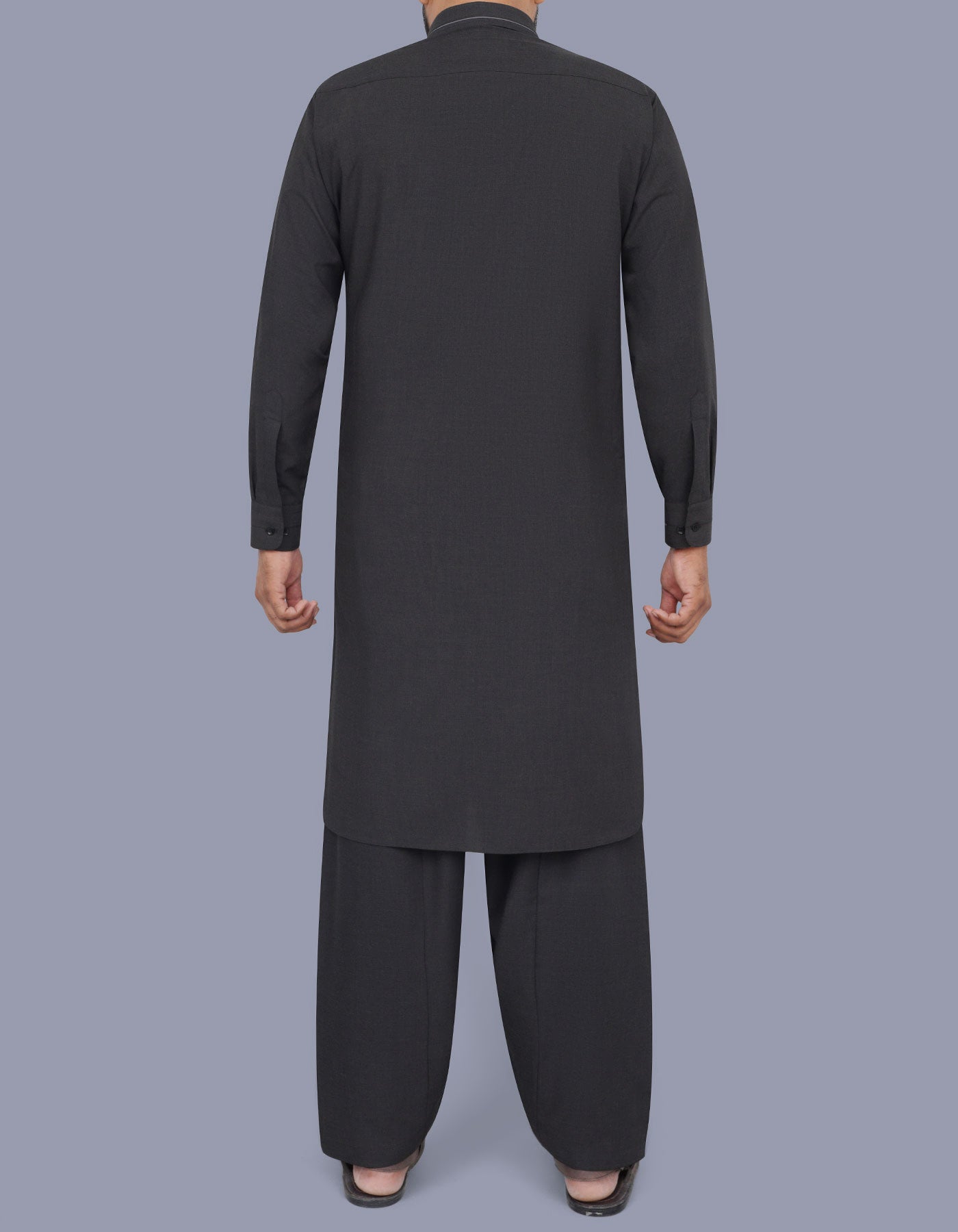 Black Texture Kameez Shalwar KS2547S-L