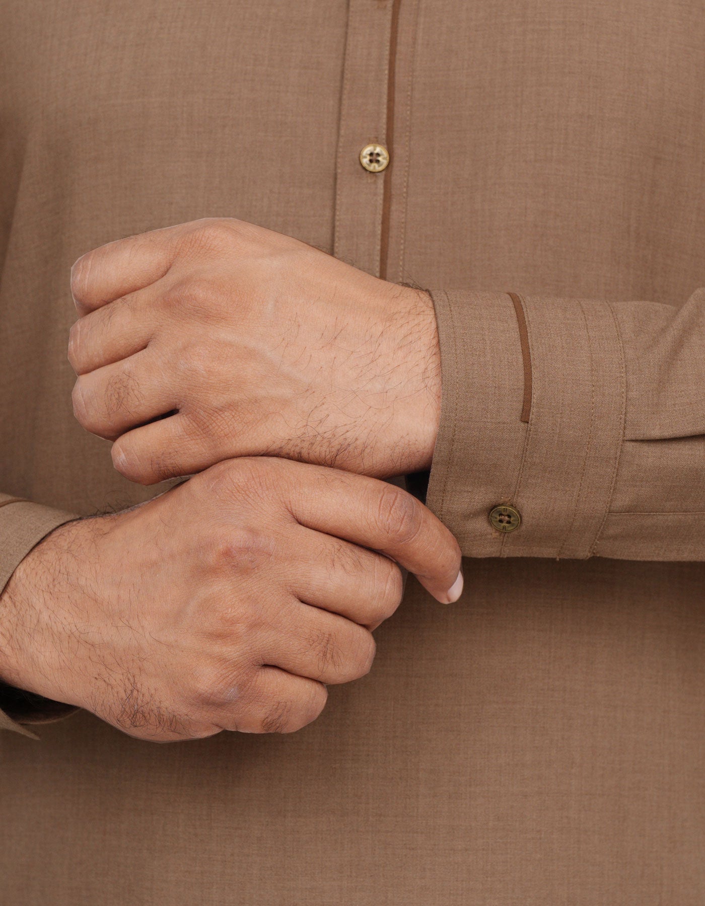 L Brown Texture Kameez Shalwar KS2548R-M