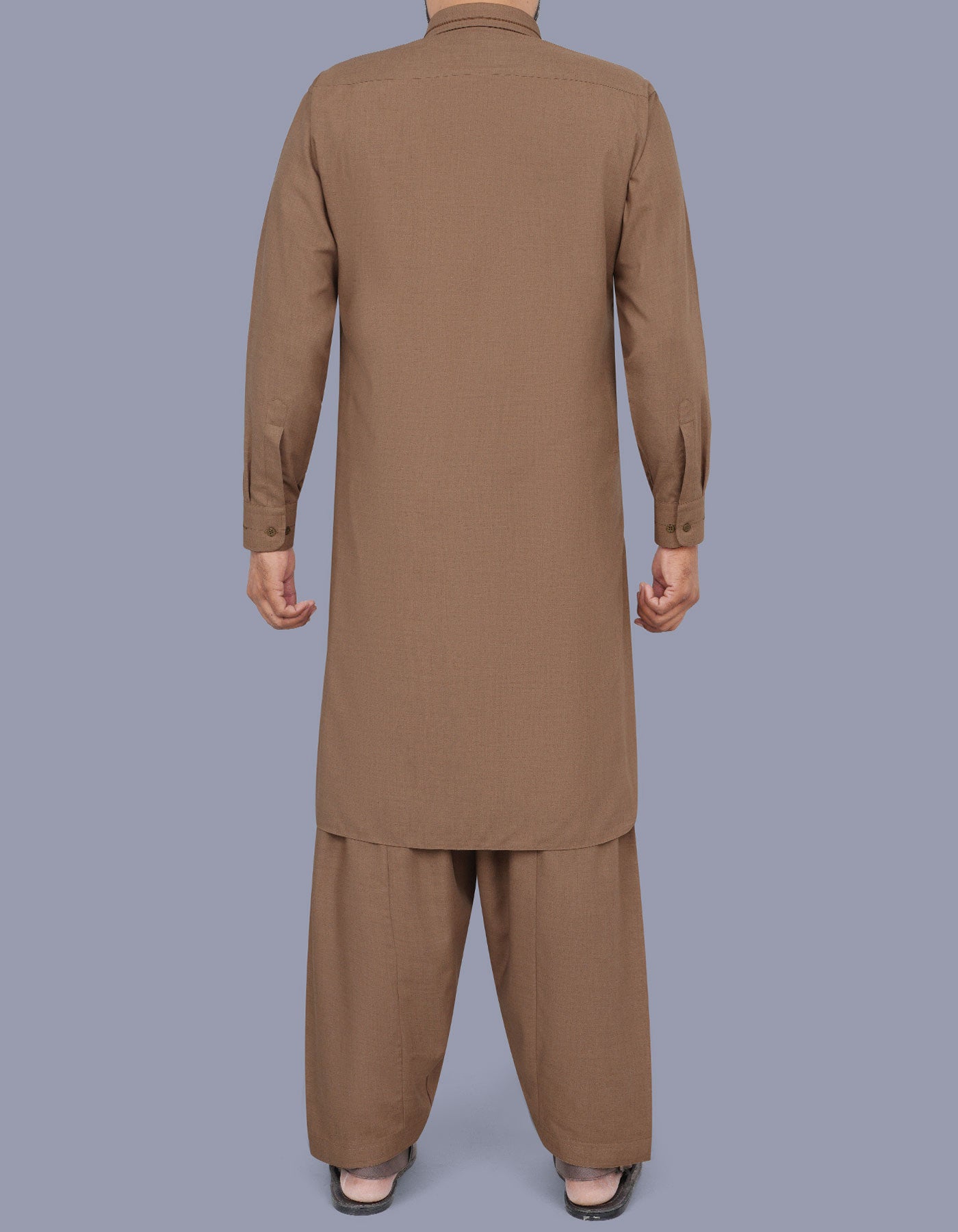 L Brown Texture Kameez Shalwar KS2548R-L