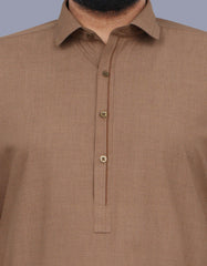 L Brown Texture Kameez Shalwar KS2548R-S