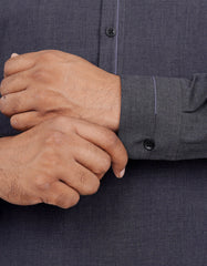 Charcoal Texture Kameez Shalwar KS2549S-M