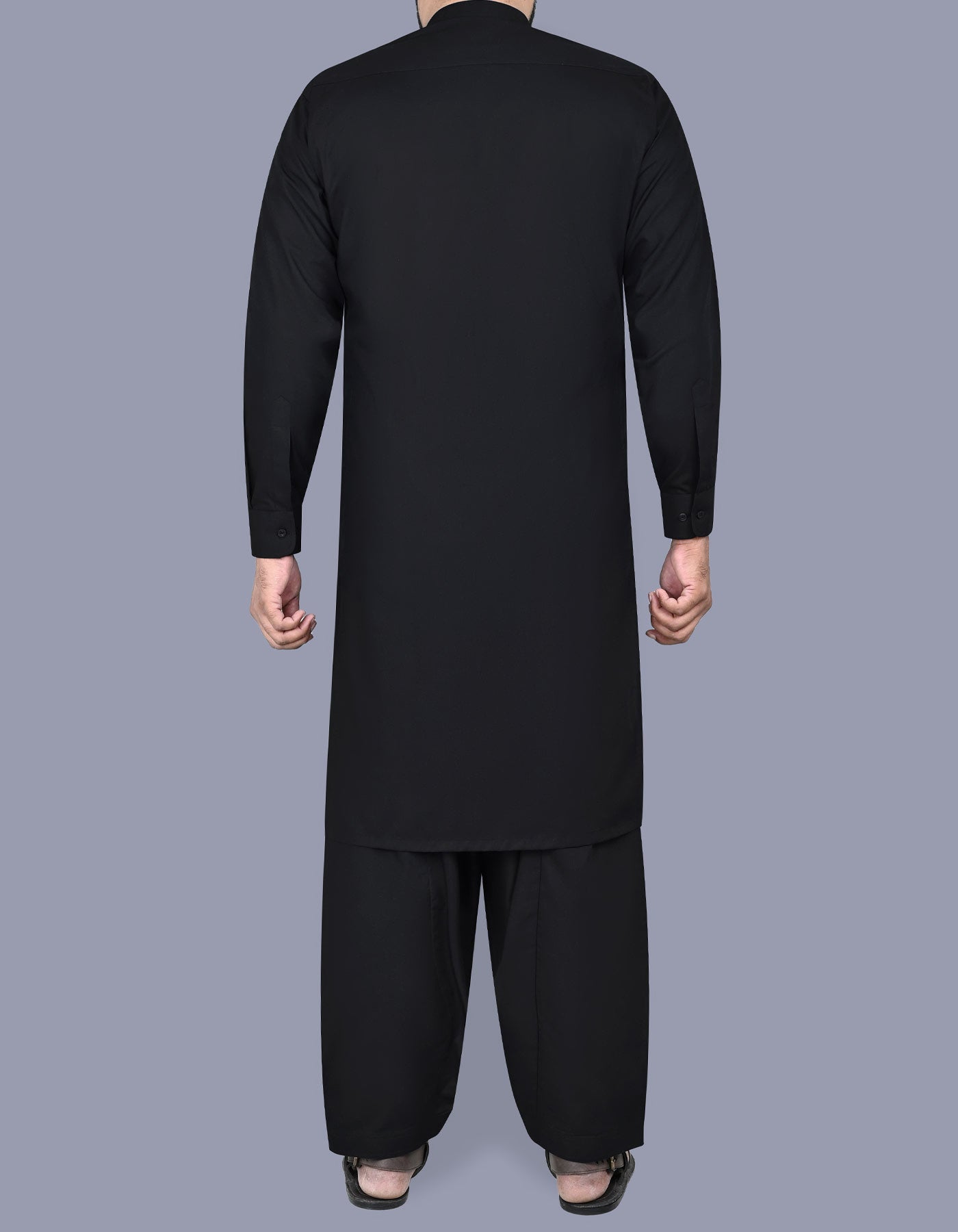Black Plain Kameez Shalwar KS2551S-L