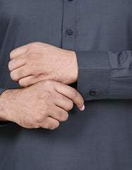 Grey Plain Kameez Shalwar KS2552R-M