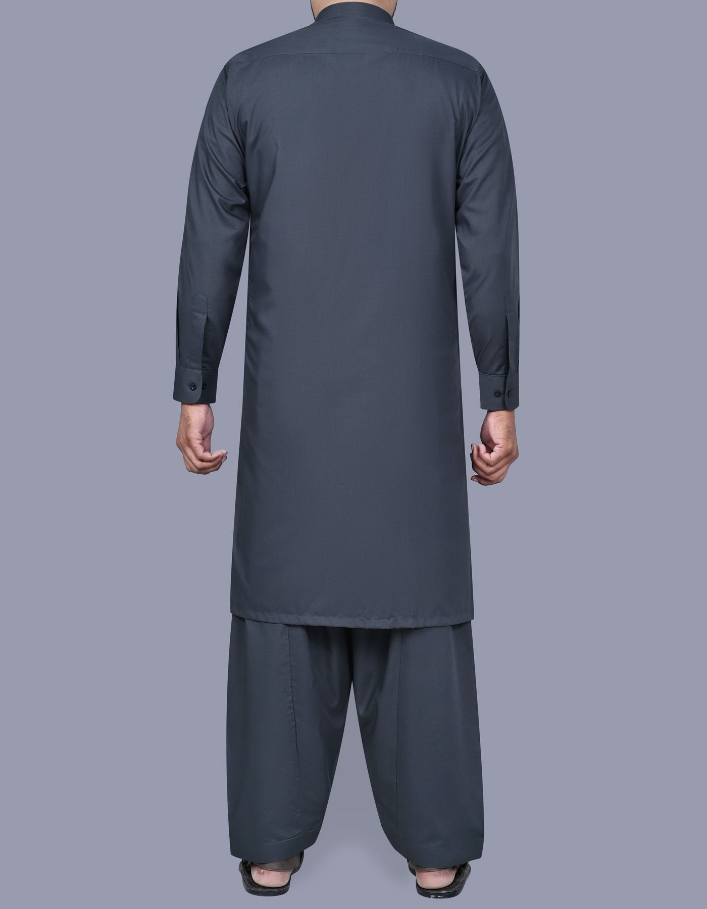 Grey Plain Kameez Shalwar KS2552R-L