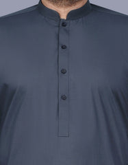 Grey Plain Kameez Shalwar KS2552R-S
