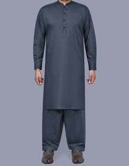 Grey Plain Kameez Shalwar KS2552S-XS