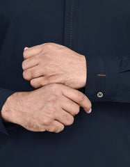 Navy Plain Kameez Shalwar KS2558R-M