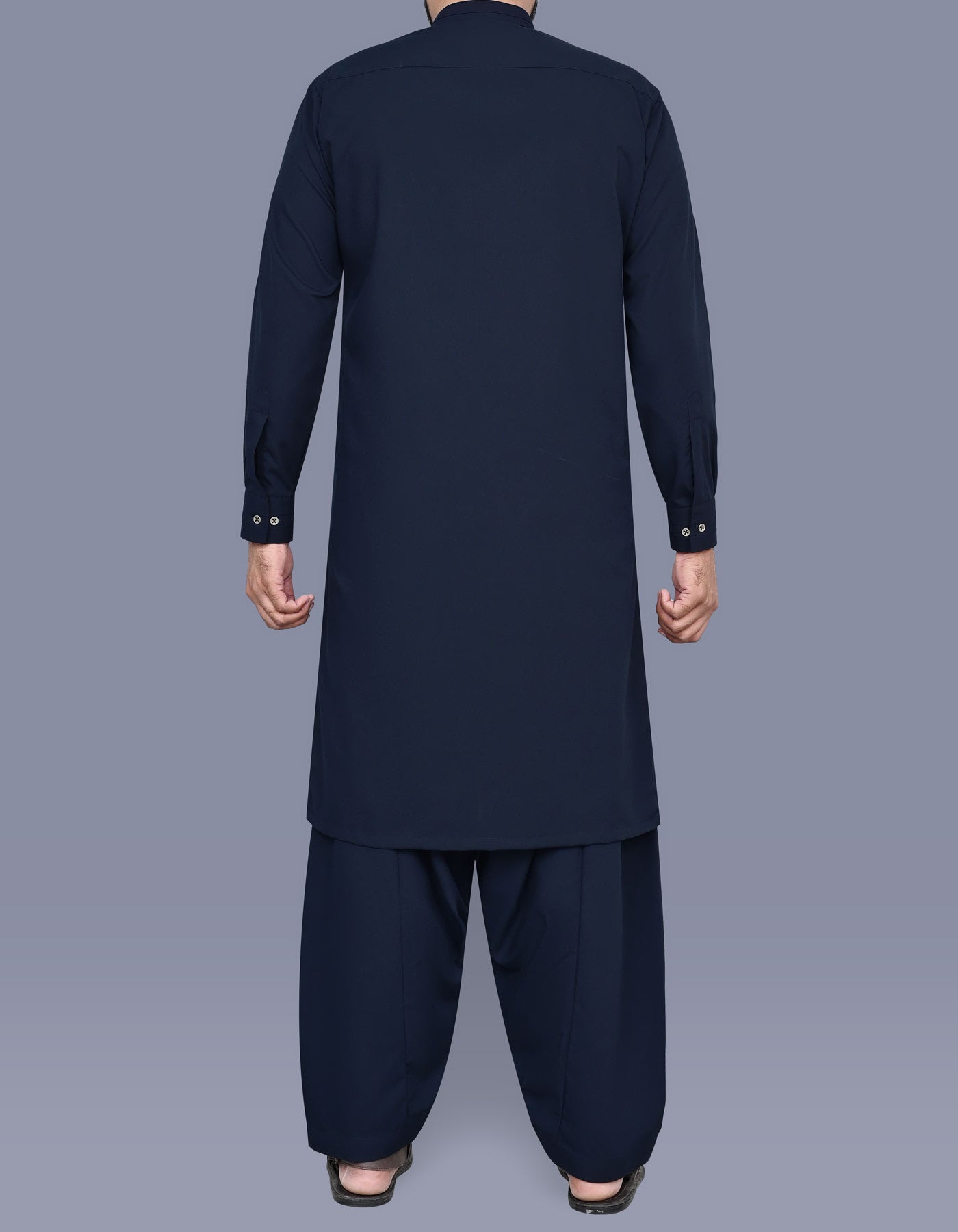 Navy Plain Kameez Shalwar KS2558R-L