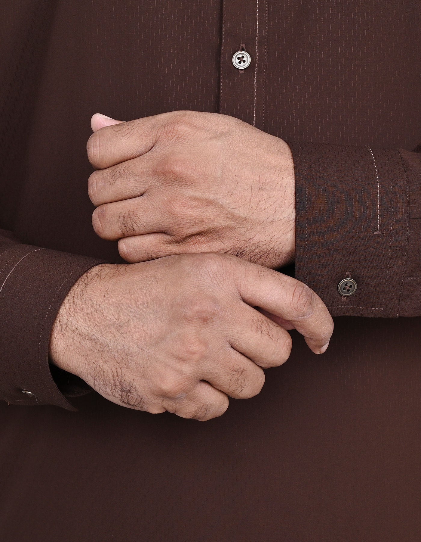 Chocolate Slub Kameez Shalwar KS2560R-M