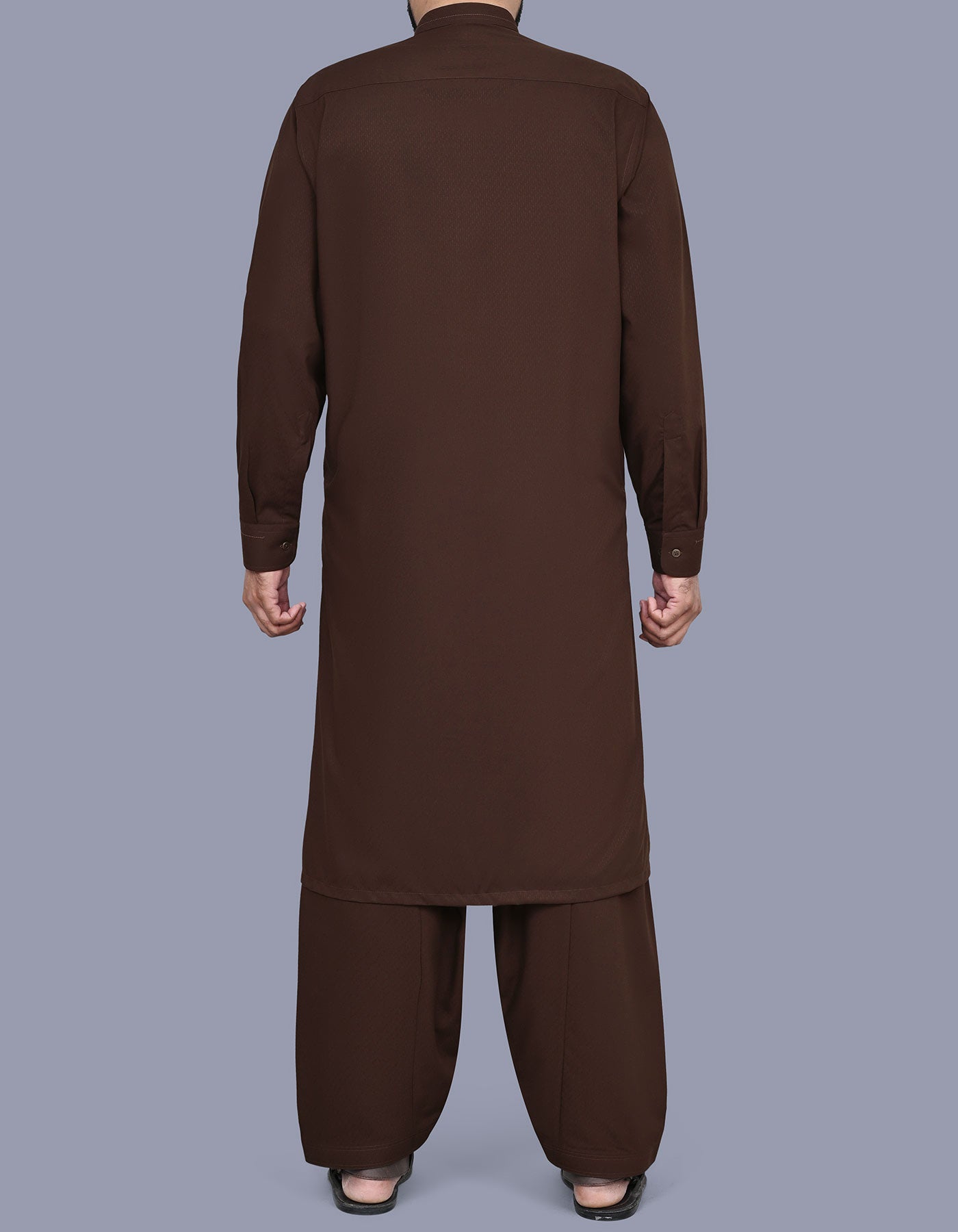 Chocolate Slub Kameez Shalwar KS2560R-L