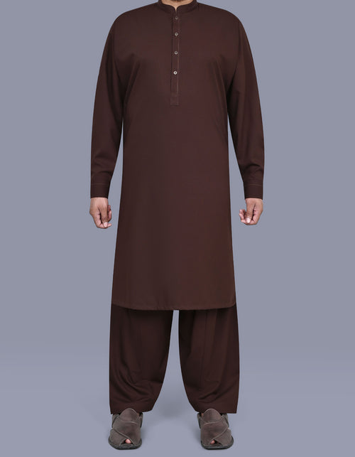 Chocolate Slub Smart Fit Kameez Shalwar