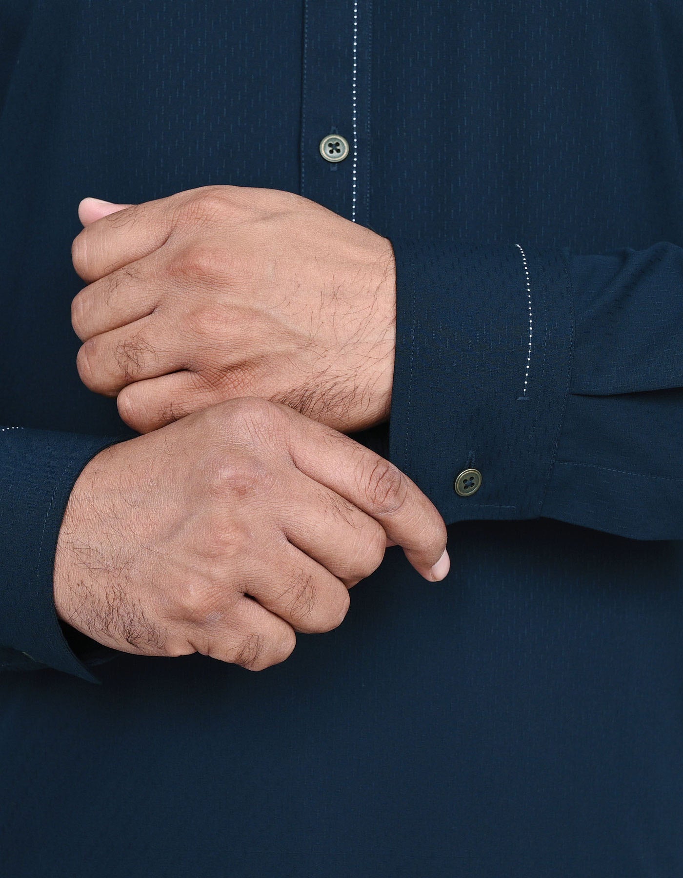 Navy Slub Kameez Shalwar KS2561S-M