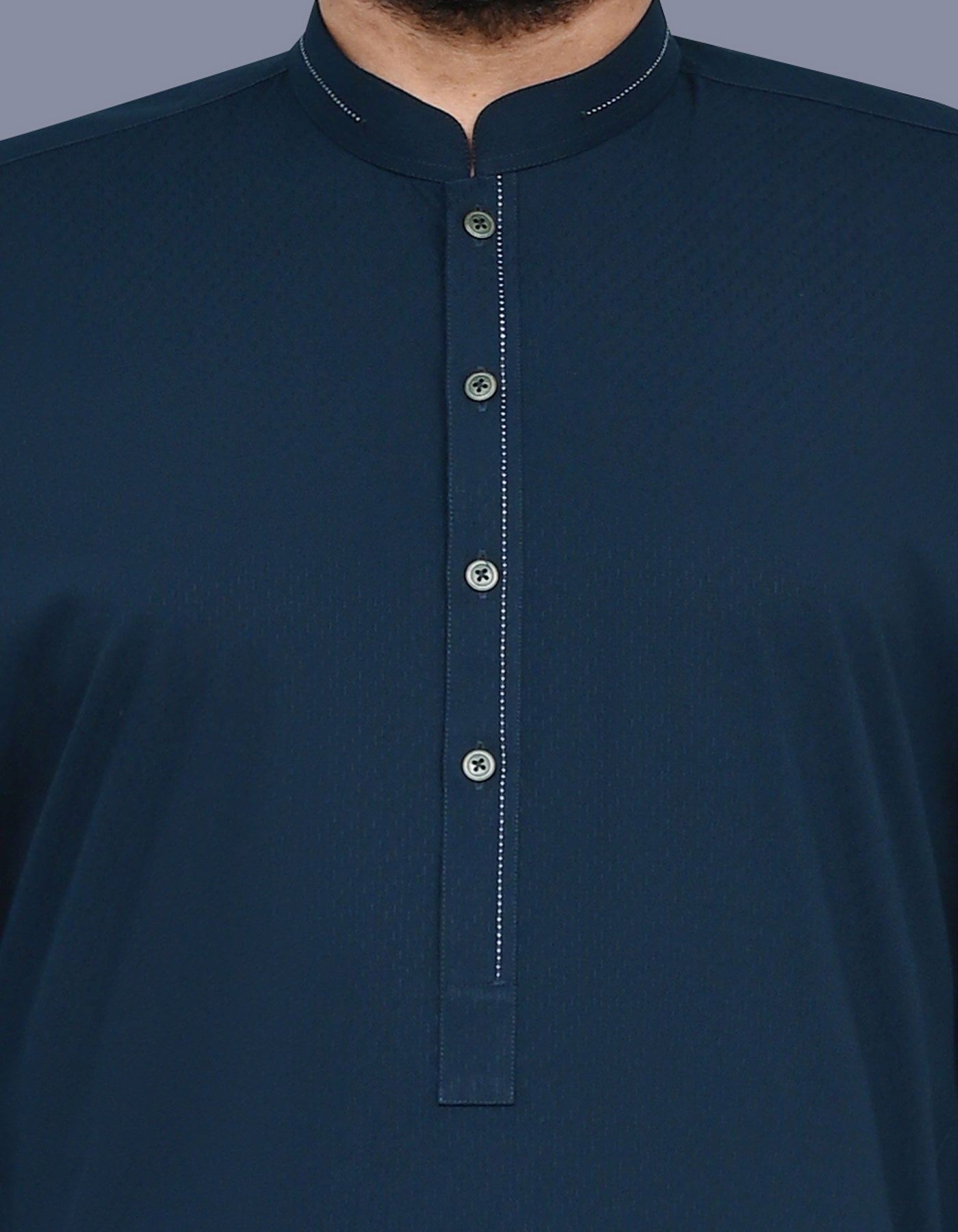 Navy Slub Kameez Shalwar KS2561S-S