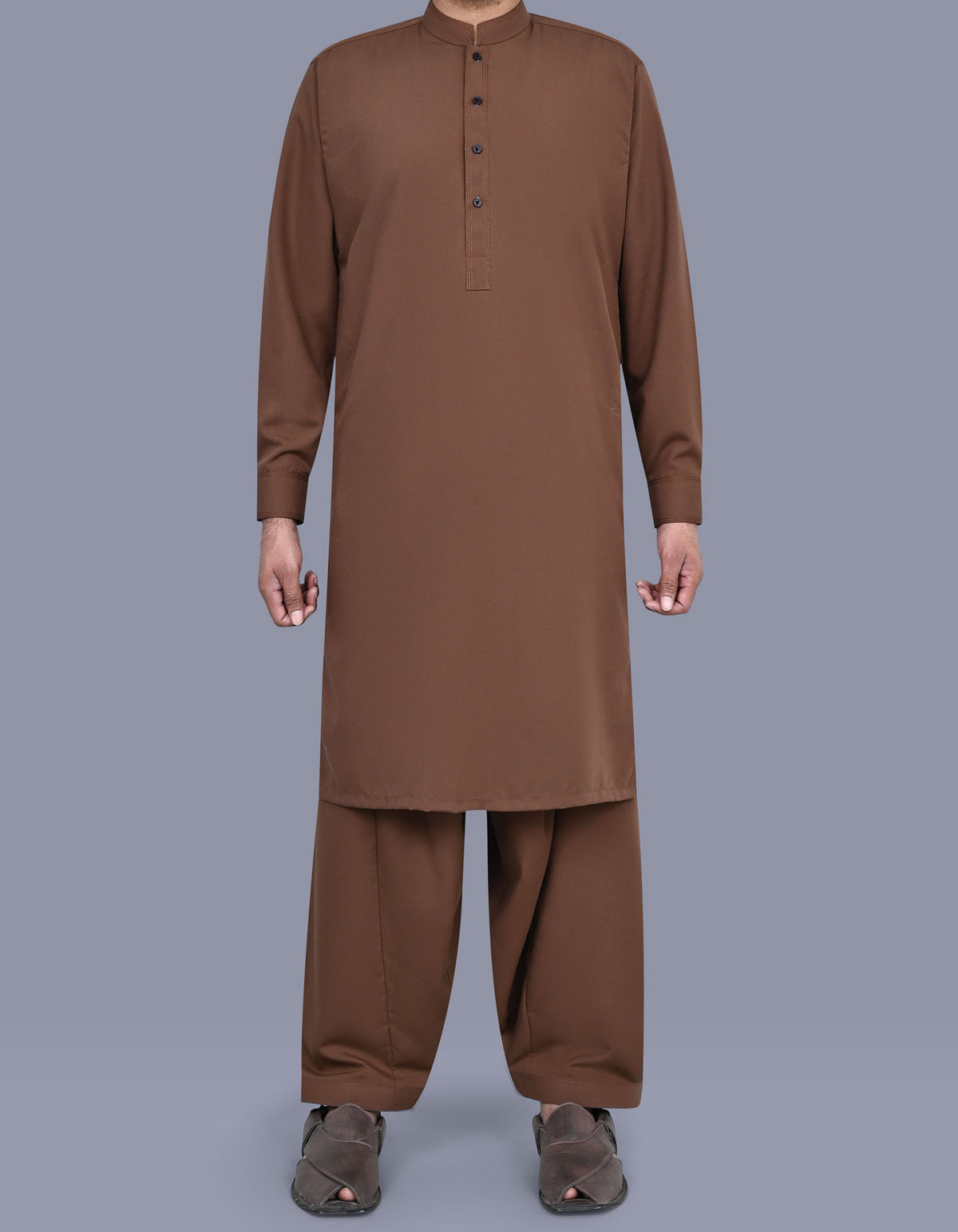 Camel Plain Kameez Shalwar KS2565R-XS