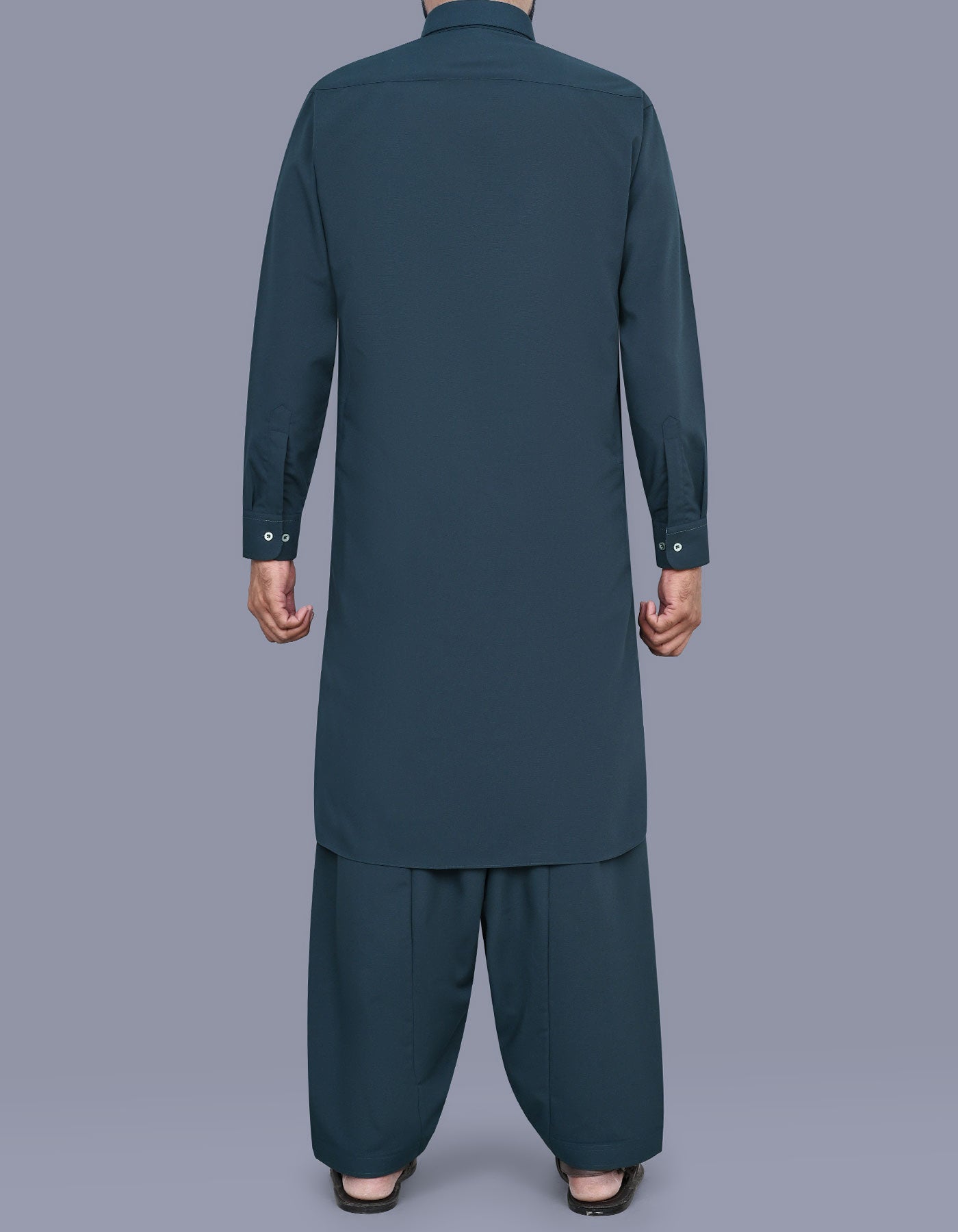 D Grey Plain Kameez Shalwar