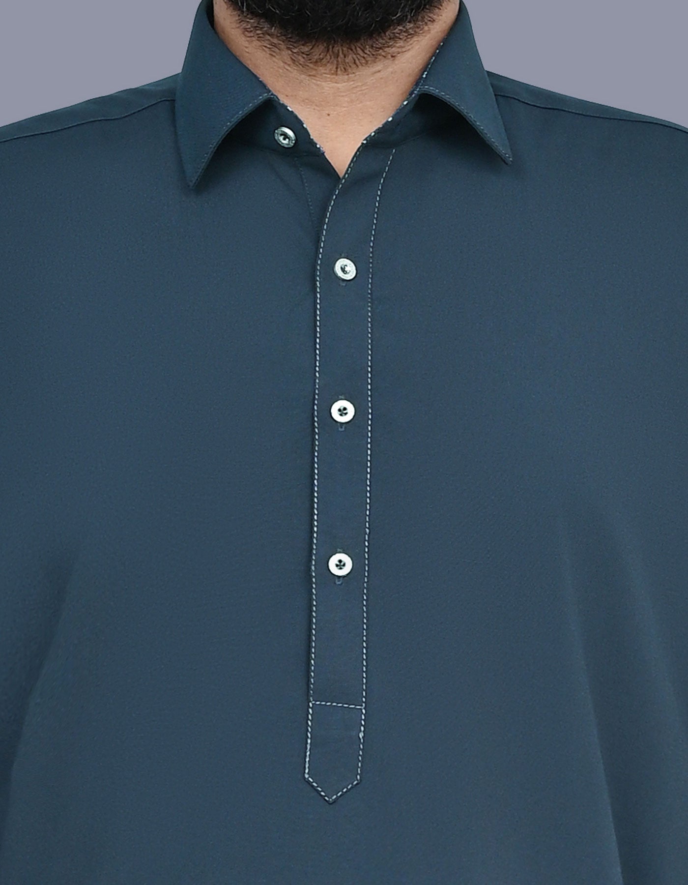 D Grey Plain Kameez Shalwar KS2566S-S