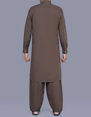 L Brown Plain Kameez Shalwar