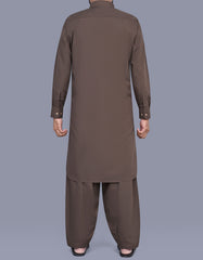 L Brown Plain Kameez Shalwar