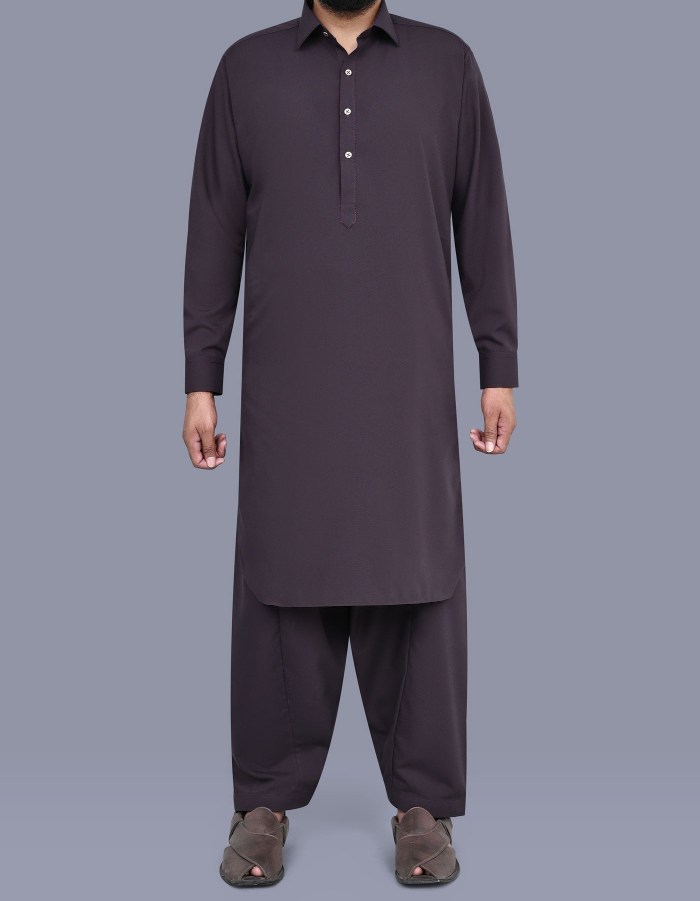 Plum Plain Kameez Shalwar KS2568R-XS