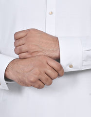 White Texture Kameez Shalwar KS2569R-M