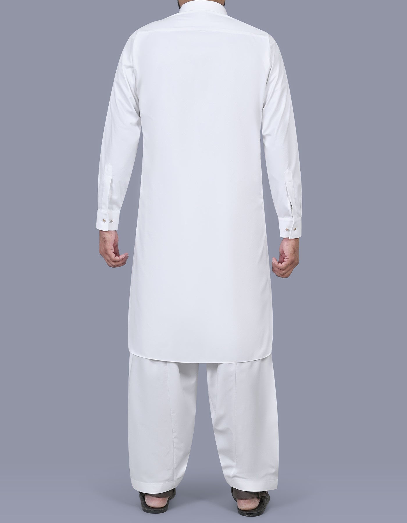 White Texture Kameez Shalwar KS2569R-L
