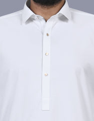 White Texture Kameez Shalwar KS2569R-S