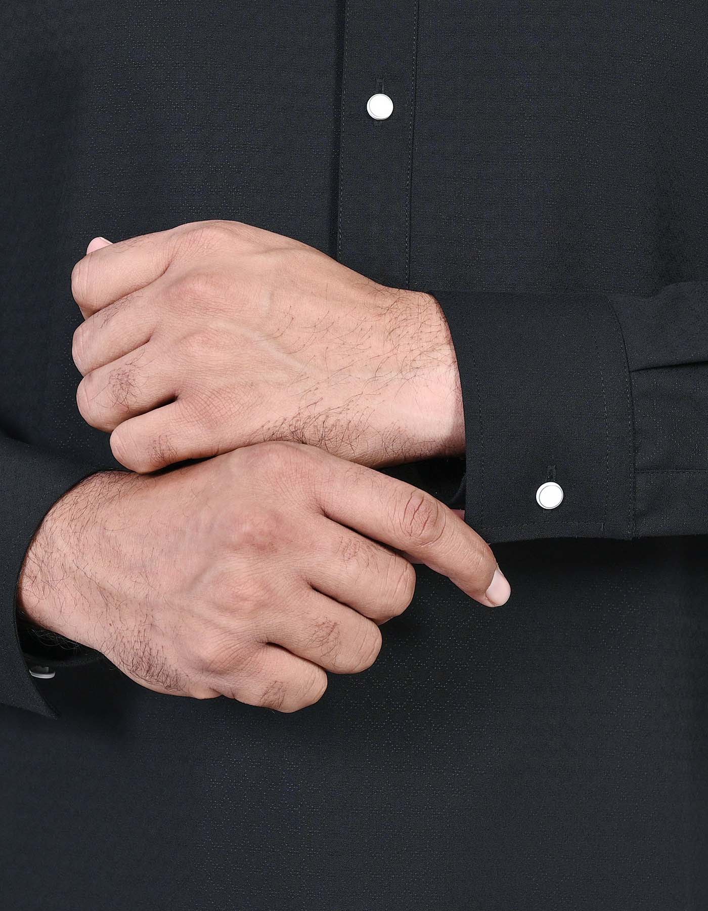 Black Texture Kameez Shalwar KS2572R-M