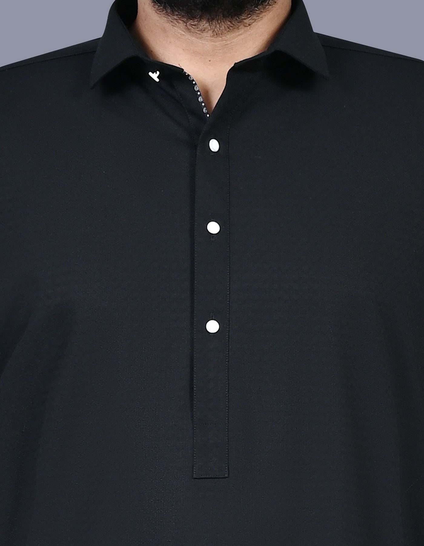 Black Texture Kameez Shalwar KS2572R-S