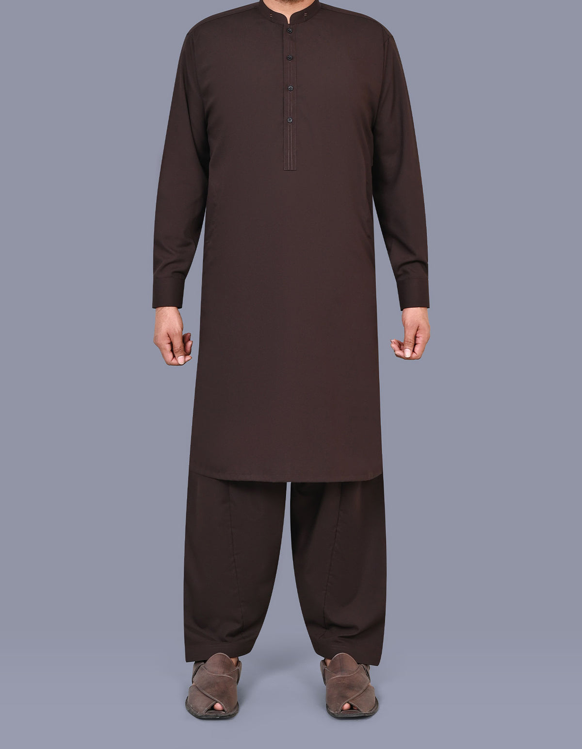 Chocolate Plain Kameez Shalwar KS2574S-XS