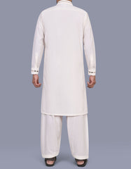 Cream Plain Kameez Shalwar KS2602S-L