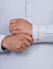 L Grey Plain Kameez Shalwar KS2603R-M