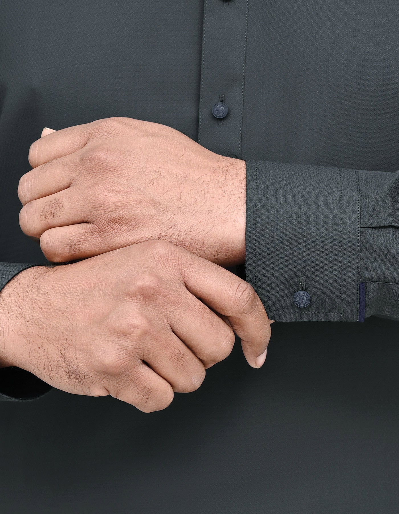 D Grey Texture Kameez Shalwar KS2605R-M