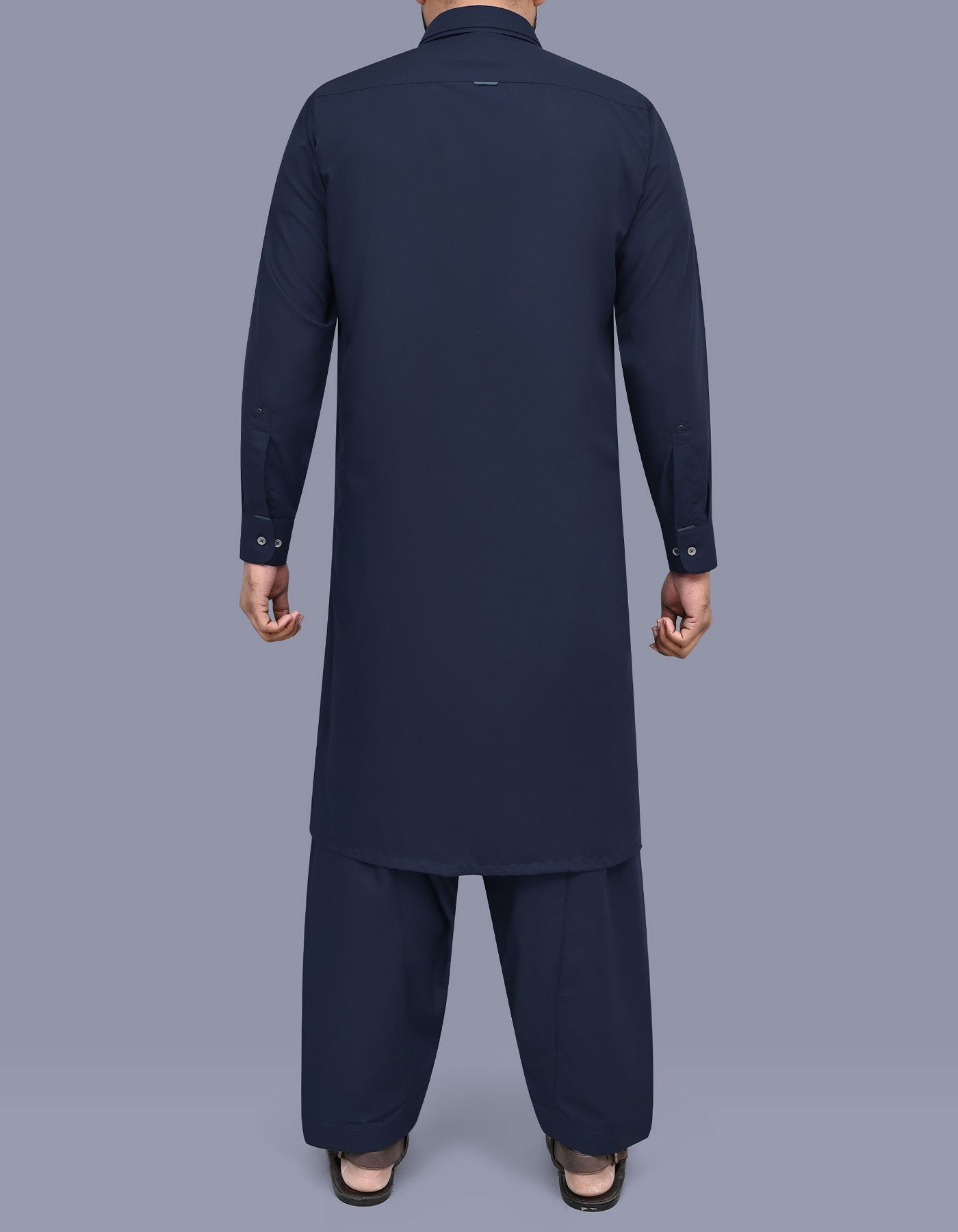Navy Texture Kameez Shalwar KS2606R-L