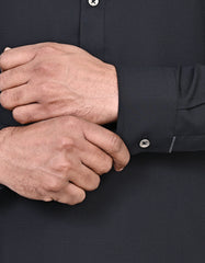 Black Texture Kameez Shalwar KS2607S-M