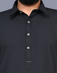 Black Texture Kameez Shalwar KS2607S-S