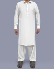 Off White Texture Kameez Shalwar KS2608R-XS